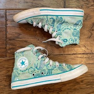 Girls Mermaid Converse Shoes Size 3